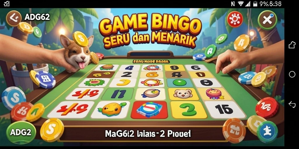 Screenshot ADG62 menunjukkan pengalaman bermain Bingo yang seru.