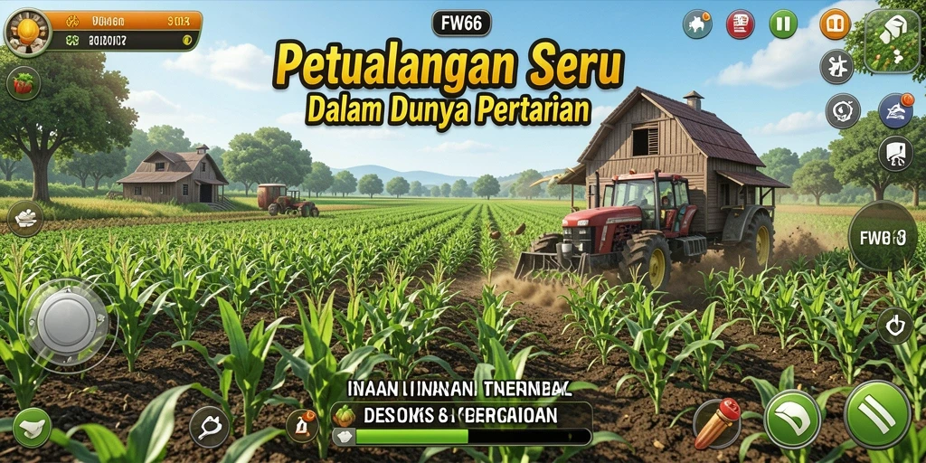 Tampilan menarik dari gameplay FW66 dengan aktivitas bercocok tanam.