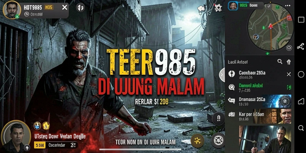 Tampilan gameplay mencekam dengan suasana horor yang kental.