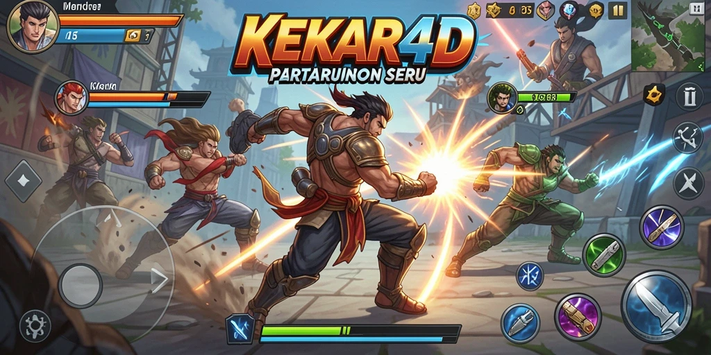 Tampilan menarik dari gameplay KEKAR4D saat bertarung.