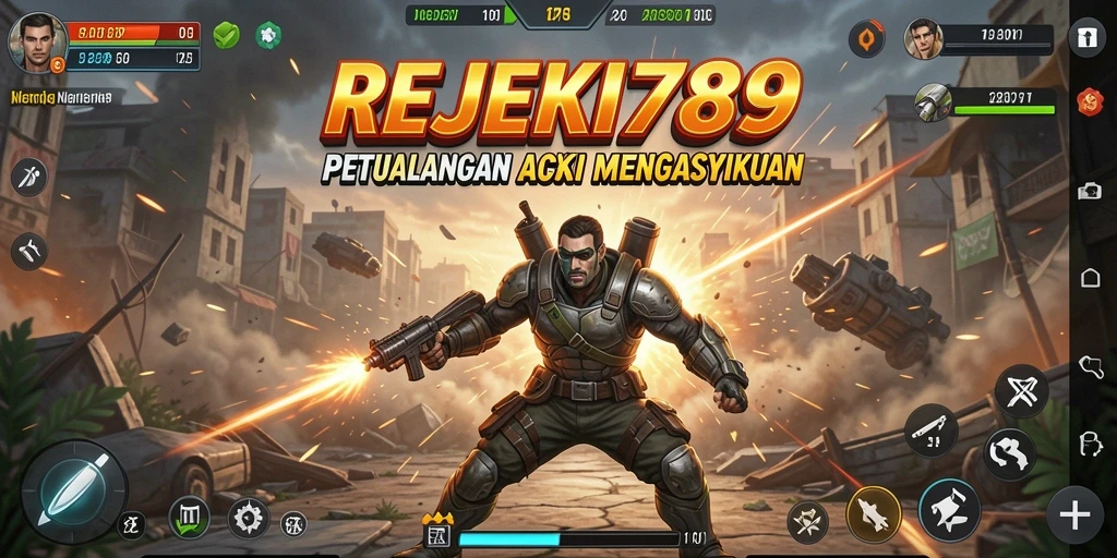 Tangkapan layar menunjukkan aksi mendebarkan dalam REJEKI789.