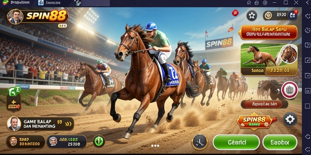 Screenshot SPIN88 menampilkan aksi balapan yang mendebarkan di lintasan.