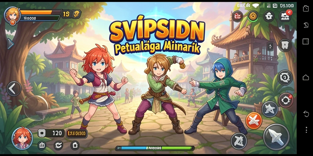 Tampilan seru gameplay SVIPSIDN dengan karakter ikonik Anime.