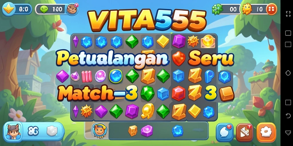 Tampilan gameplay VITA555 yang seru dan penuh warna.