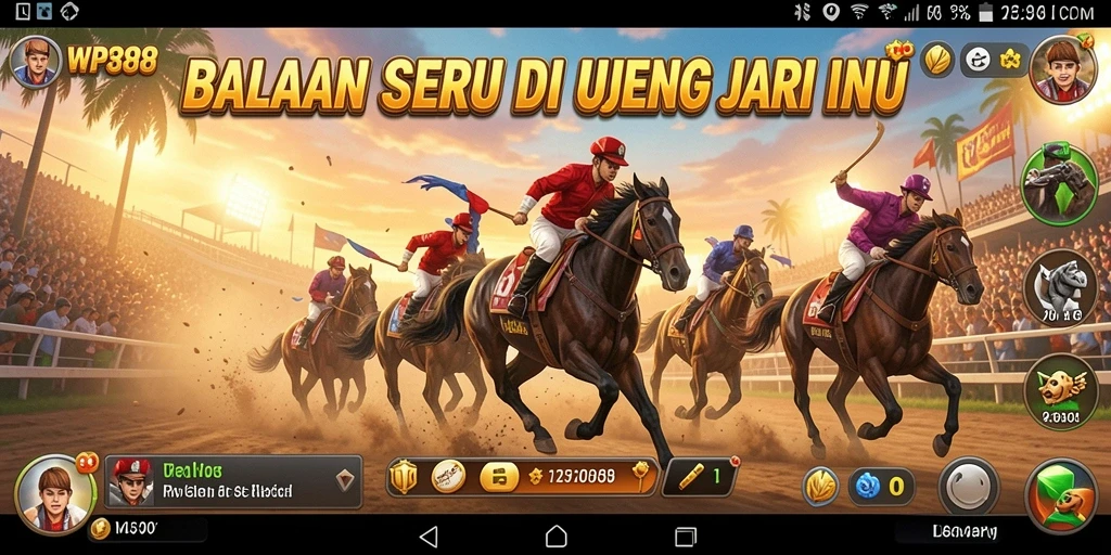 Gameplay menegangkan dari WP888 dengan mobil balap cepat.